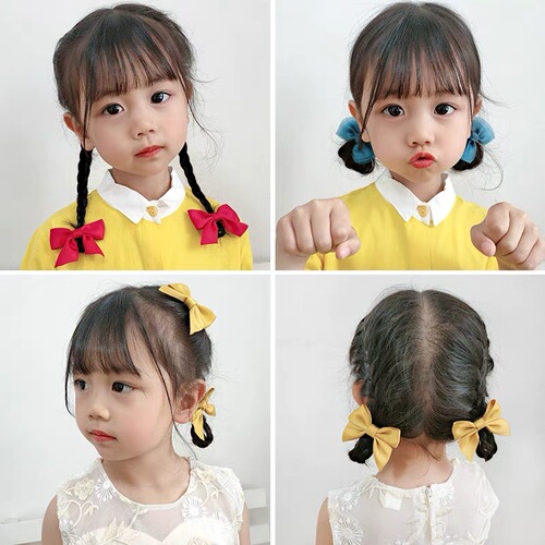 Children's hairpin bow headdress cute princess little girl hair accessory red girl internet celebrity clip baby hairpin