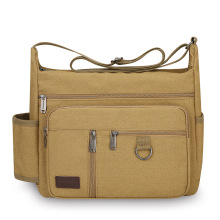 新款单肩背包帆布休闲男包斜挎复古男士包单背工具包收款零钱包