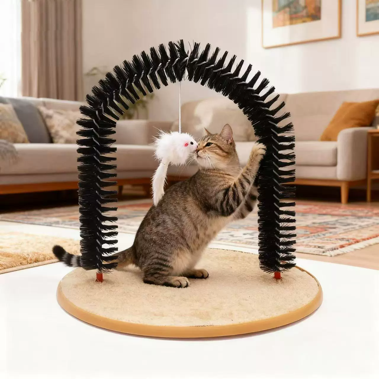 猫咪自嗨玩具逗猫老鼠拱门蹭痒器耐抓蹭毛挠痒神器宠物猫解闷玩具