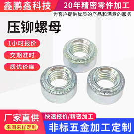 压铆螺母铆接螺母花齿压板螺母螺丝帽M2M3M4M5钣金压铆螺母加工