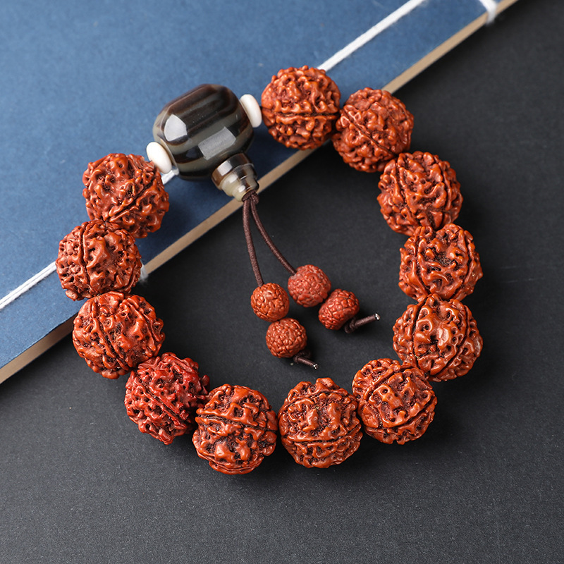 Nepalese Vajra Natural Bodhi Bracelet Five-Petal Buddha Beads Rosary Bracelet Wenwan Store Electronic Business Live Broadcast