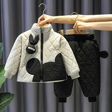 男童女童秋冬季套装2025儿童外套棉袄宝宝冬季棉裤装棉服两件套