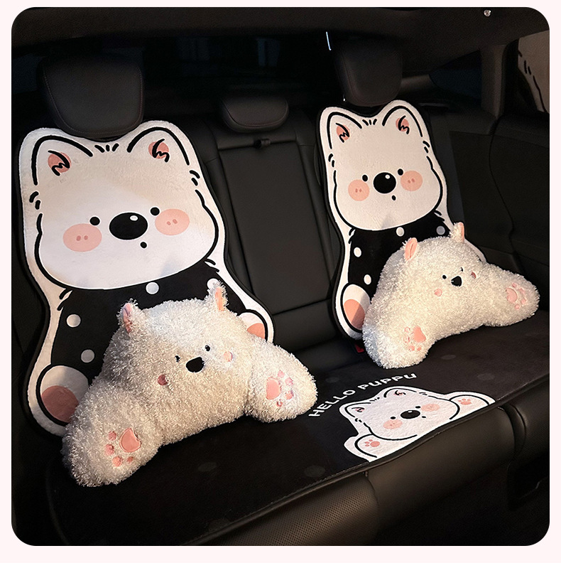 Blue Rain's New Cartoon Car Seat Cushion, Winter Plush Warm Car Seat Cushion, Winter Car Seat Cover for Use in the Car