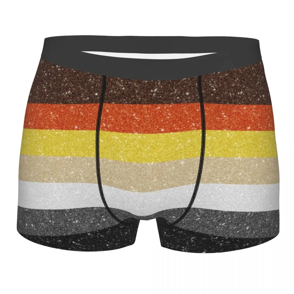 Venta rápida transfronteriza venta caliente 3D transpirable ropa interior casual para hombres color arco iris bóxer pantalones cortos para hombres MP01