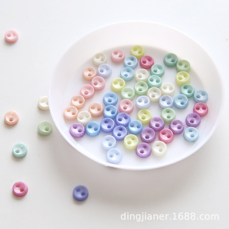 5mm Pearlescent Concave Button, Ultra-Small Two-Eye Button, Bjd Baby Clothes Button, Cotton Baby Clothes Accessories, Resin Mini Button 5mm Pearlescent Concave Button, Ultra-Small Two-Eye Button, Bjd Baby Clothes Button, Cotton Baby Clothes Accessories, Resin Mini Button