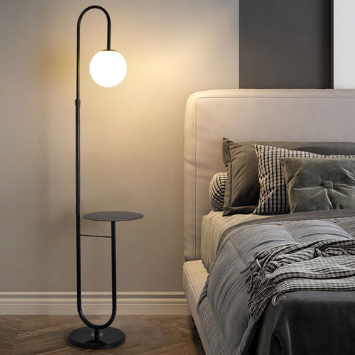 Nordic floor lamp modern minimalist bedroom bedside table storage living room coffee table sofa glass table lamp