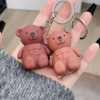 Keychain, lipstick, matte lip gloss, with little bears, 6 colors, wholesale