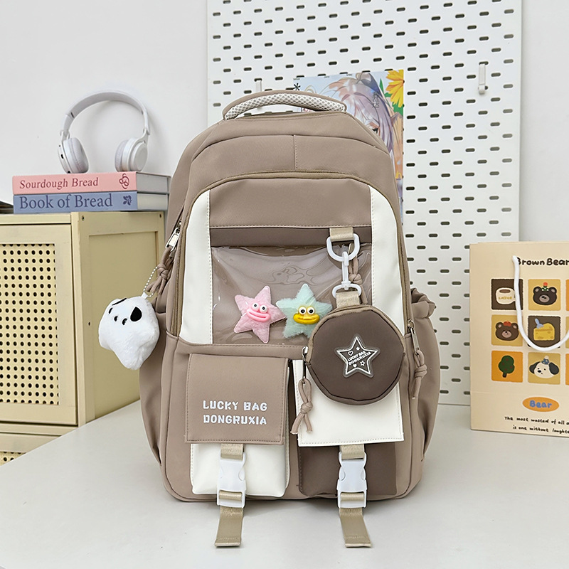 Linda mochila escolar para estudiantes de gran capacidad nueva mochila para estudiantes de secundaria y universitarios