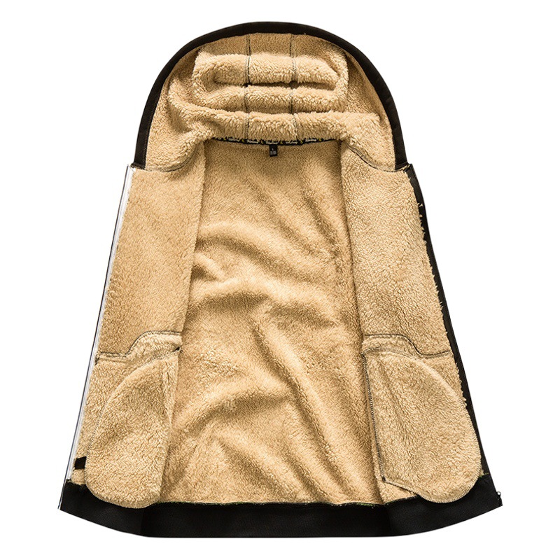 Cárdigan cruzado con capucha y cordón ajustable, sudadera MLB de manga larga para hombre, chaqueta holgada de forro polar coral.