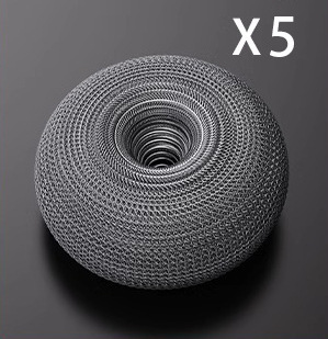 スチールワイヤーボール 食品グレードの糸が落ちないクリーニングボール スチールワイヤーブラシ 家庭用キッチン専用ブラシ 鍋やボウルの食器洗い用 ステンレス鋼|undefined