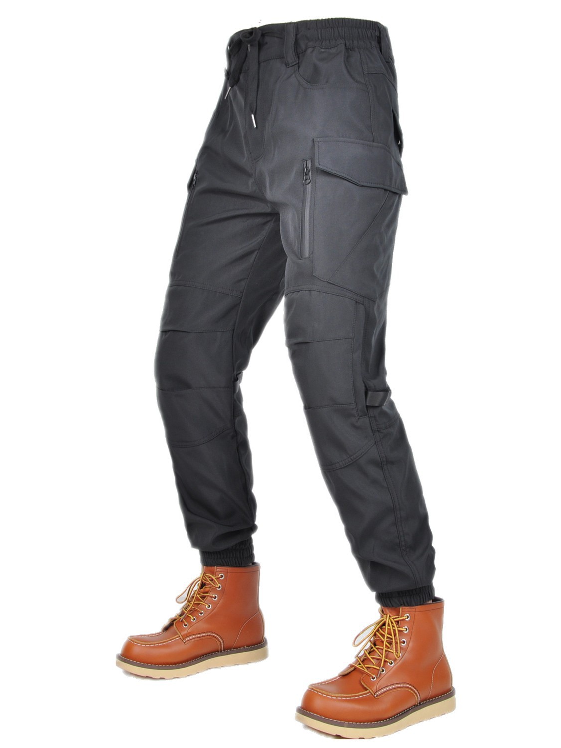 Volero motocicleta overoles ciclismo pantalones impermeable a prueba de viento transpirable elástico cintura alta motocicleta tobillo atado pantalones anti-caída hombres