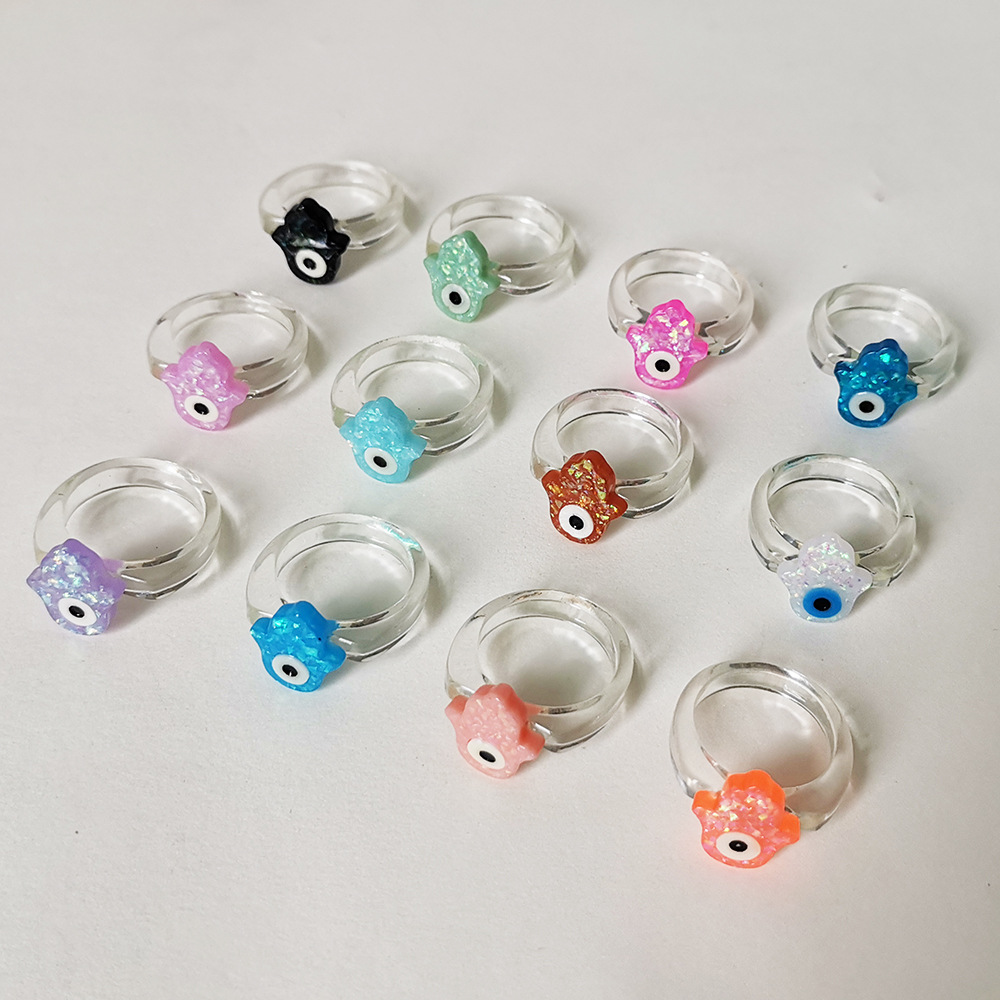 Cute Single-eyed Alien Multi-color Resin Ring Wholesale Jewelry Nihaojewelry display picture 1