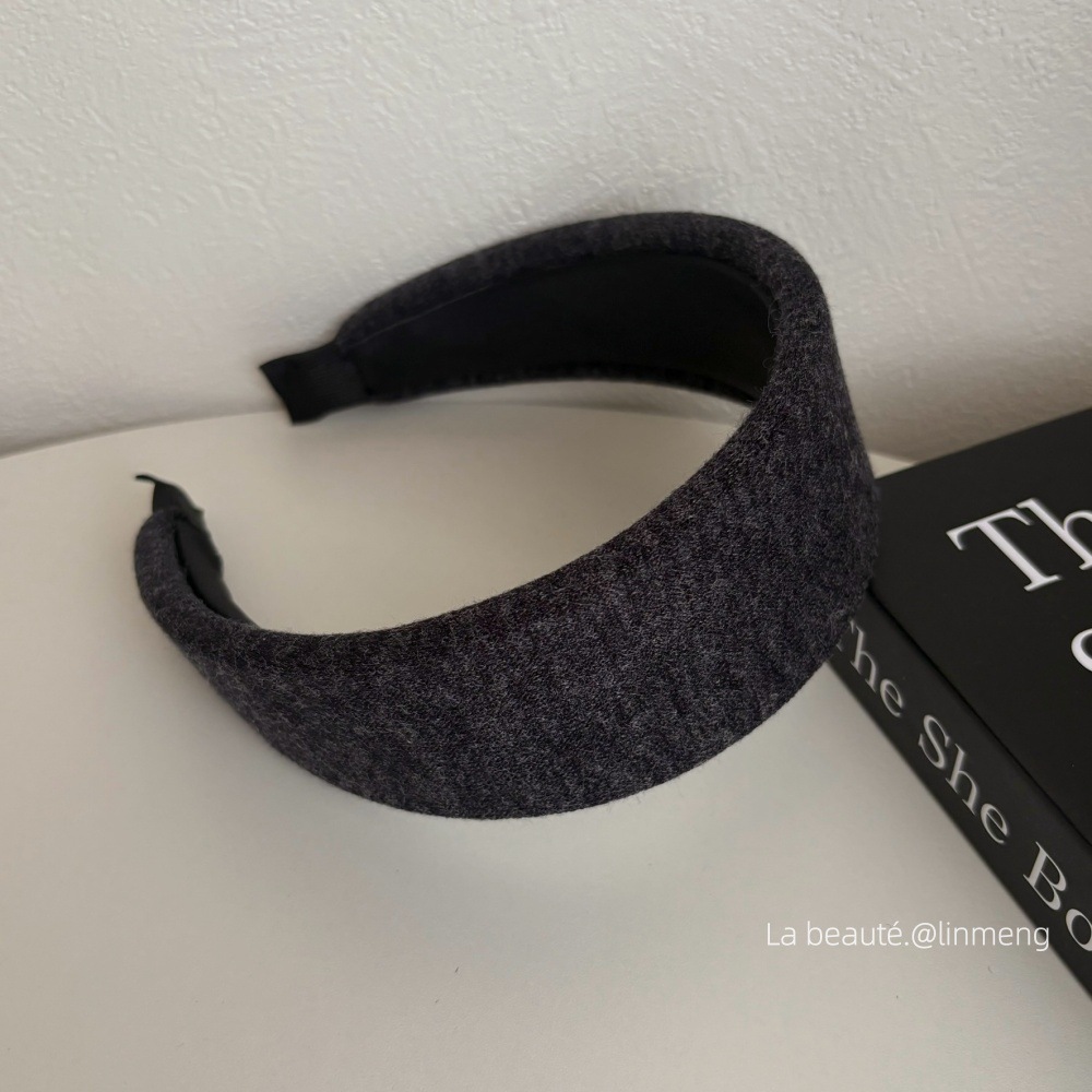 Diadema superior de cráneo alto Diadema de fragancia pequeña negra de alta calidad Diadema de estilo perla coreana arco simple cueva para el cabello accesorios para el cabello femenino