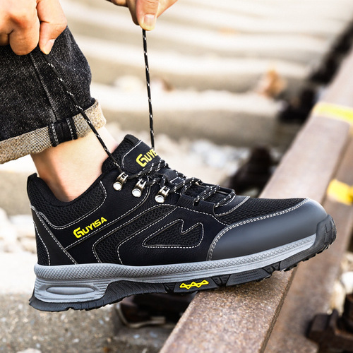 New anti-smash and puncture-proof labor protection shoes, cross-border European standard steel toe wear-resistant, non-slip, lightweight and comfortable work protective shoes