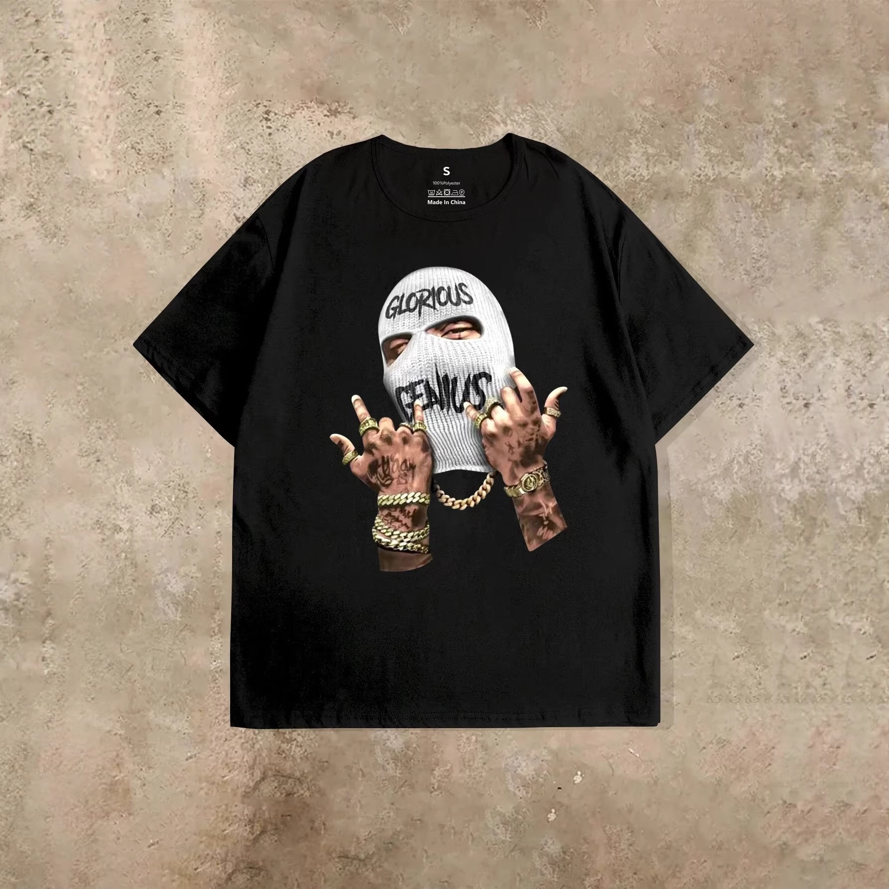 Retro fashionable T-shirt hip-hop style