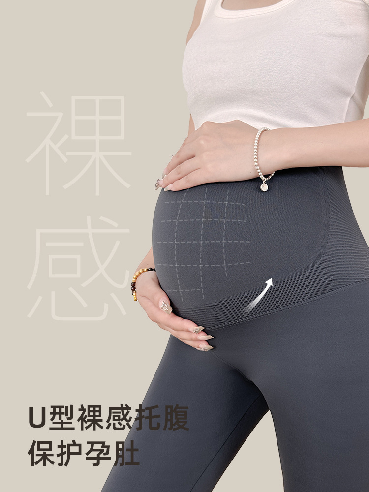 Leggings embarazadas de verano delgada yoga barbie deportivo 2025 nuevos pantalones de tiburón pequeño tamaño grande