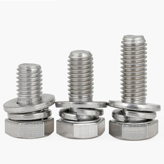 304 stainless steel external hexagonal three-piece combination screw M6M8|M10|M12 hexagonal three-piece screw set combination screw