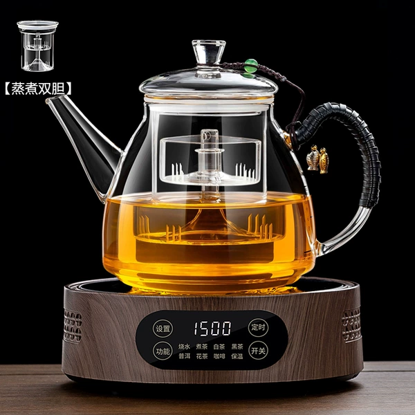 Upgraded wood grain stove + Zen Xiangling Pot B (double steaming pot) 1300ML.