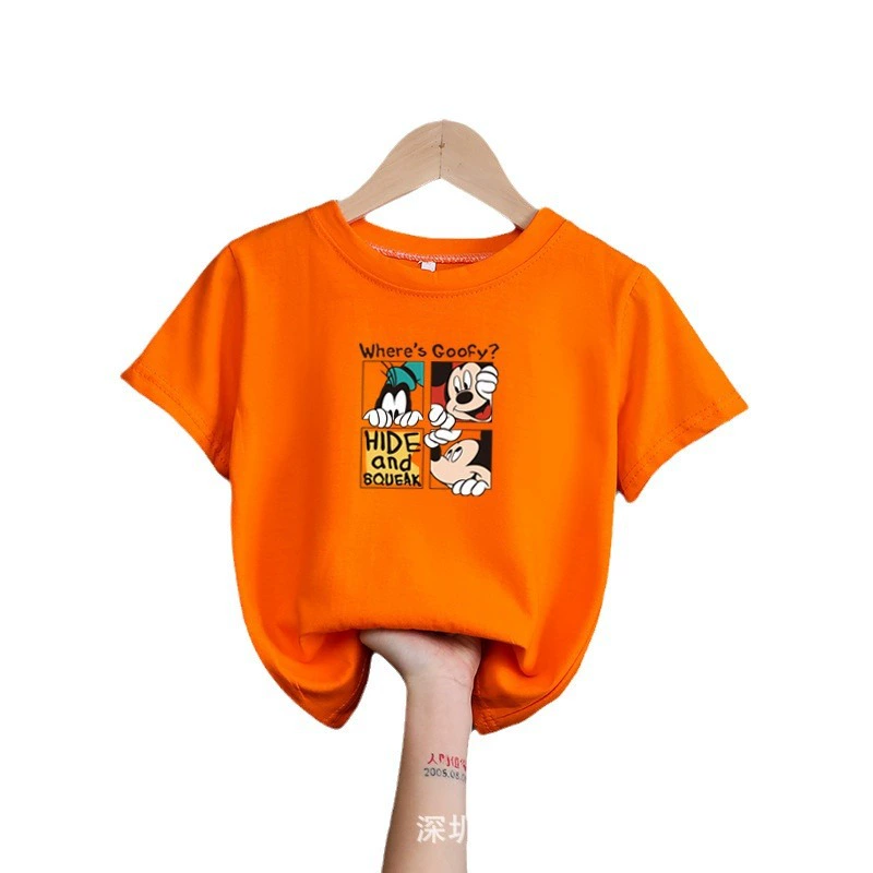 (Кросс-бордер торговля), детская летняя мультфильм short sleeve футболка, корейский стиль, с коротким рукавом