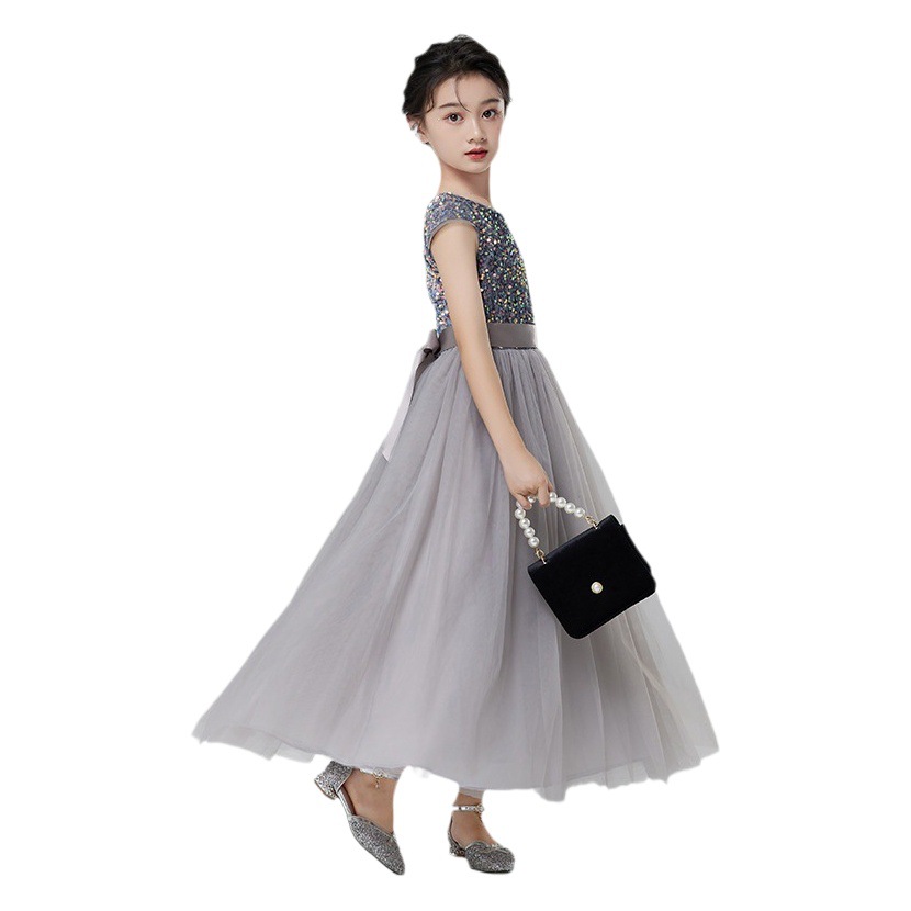 Vestido infantil para niñas, vestido de princesa para cumpleaños de diez años, vestido de alta gama para niña de un año para presentaciones de piano.
