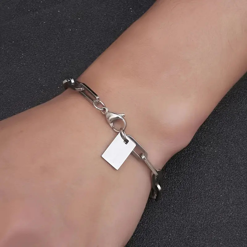 Titanium Steel Loop Bracelet Trendy Brand Design Simple Hip-Hop Ins Street Style Jewelry for Men and Women