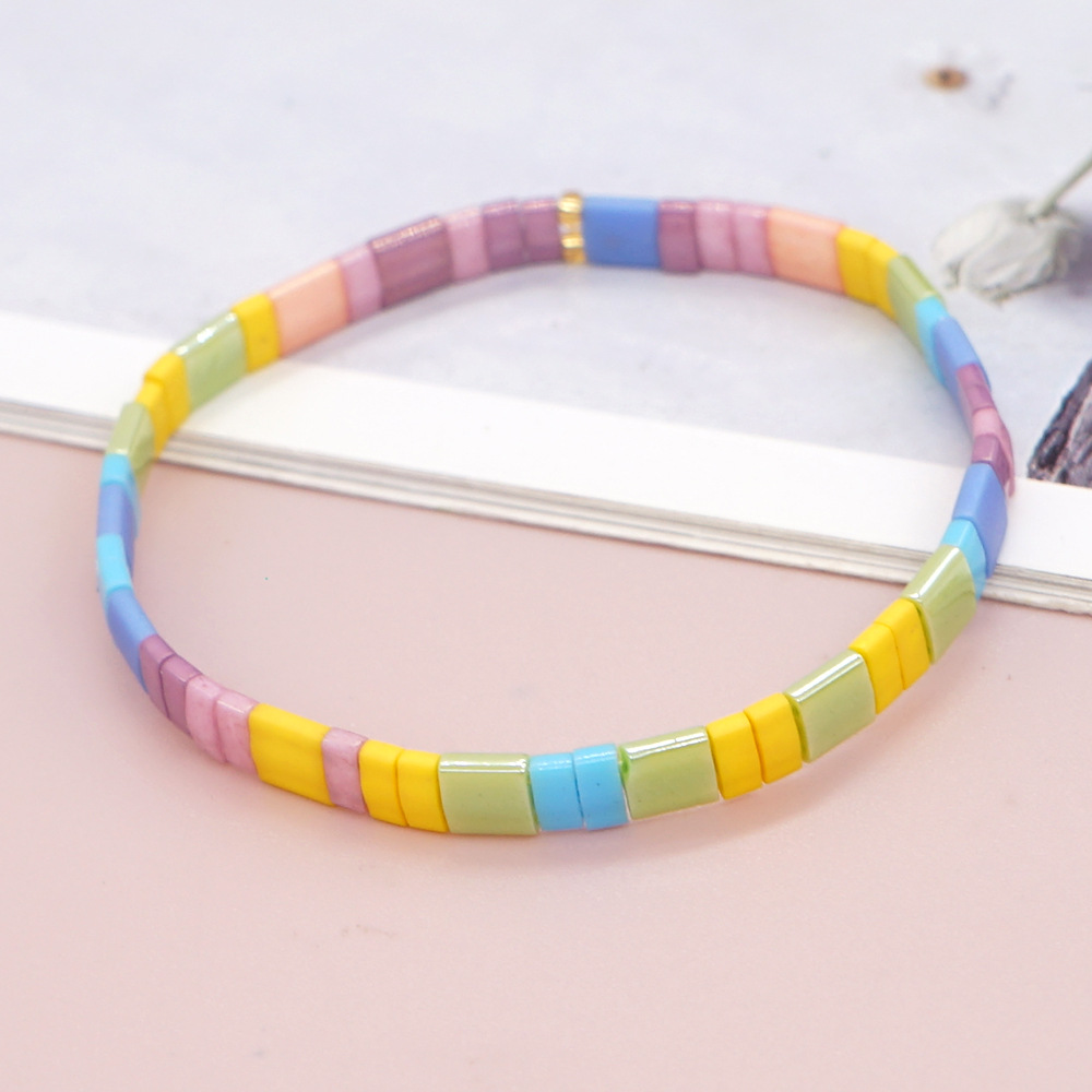 1 Pièce Bohémien Géométrique Coloré Perles Tila Femmes Bracelets display picture 5