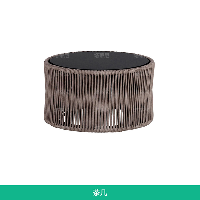 Sofá de exterior para villa, patio, terraza, sala de estar, muebles de ratán para jardín, balcón, conjunto de sofá y mesa de café