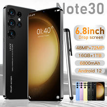 新款跨境手机 Note30 6.8寸安卓一体机1+16G智能外贸手机源头厂家