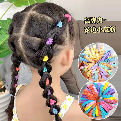 Children's rubber band baby headband is cute and does not hurt the hair. High elastic rubber band for little girls to tie their hair into ponytail hair ties.