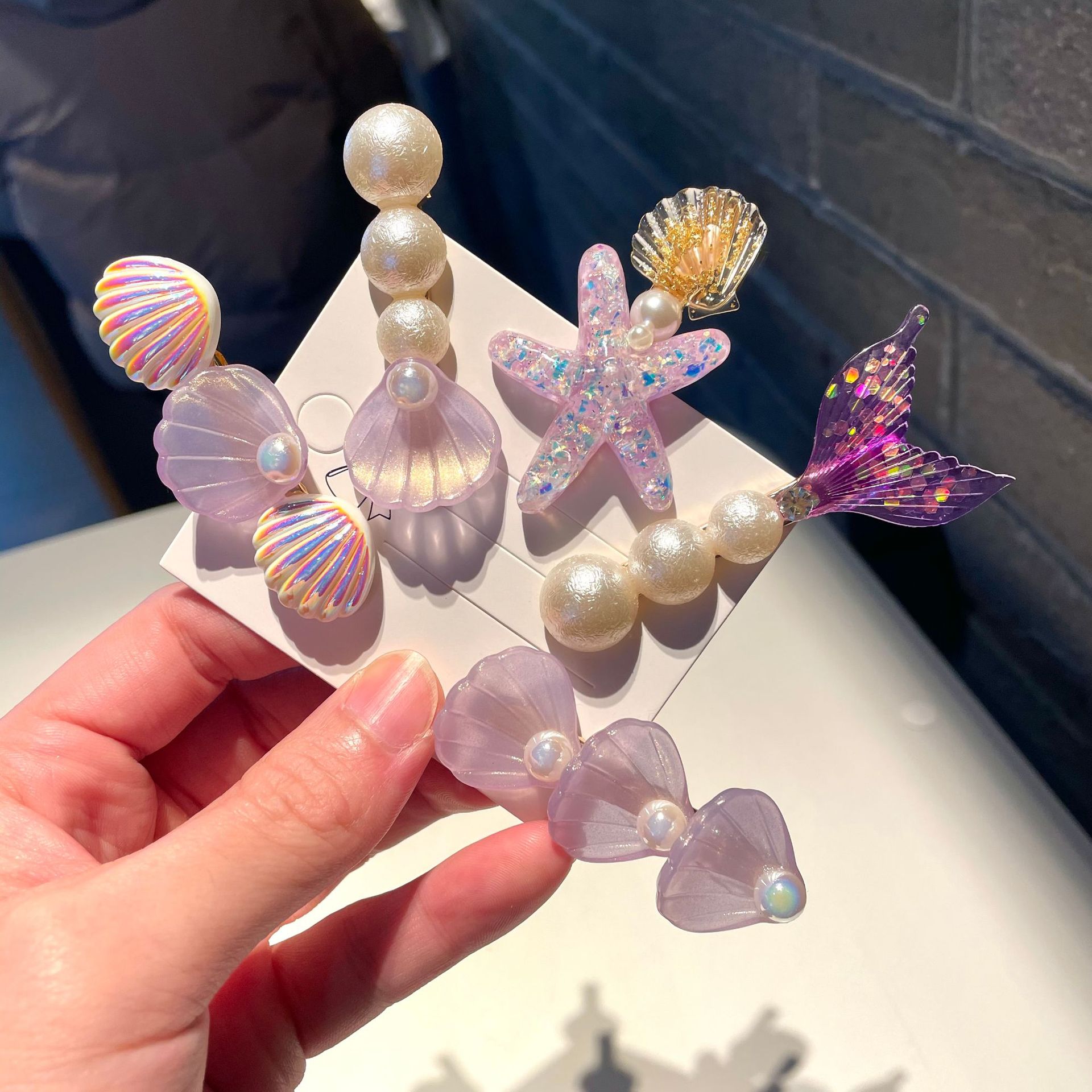 Women's Cute Marine Style Starfish Shell Plastic Resin Hair Clip display picture 8