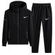 Men's 2024 Autumn and Winter Sports Leisure suit Men's Hooded Couple Cardigan plus size Two-Piece Set Women's Hooded