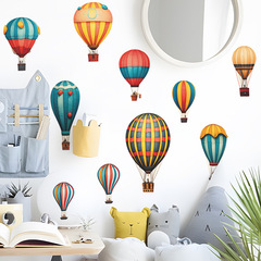 外貿卡通可愛熱氣球兒童臥室玄關家居裝飾牆貼貼紙自粘批發跨境