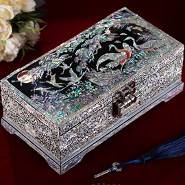 漆器工艺品;首饰箱;海螺/贝壳