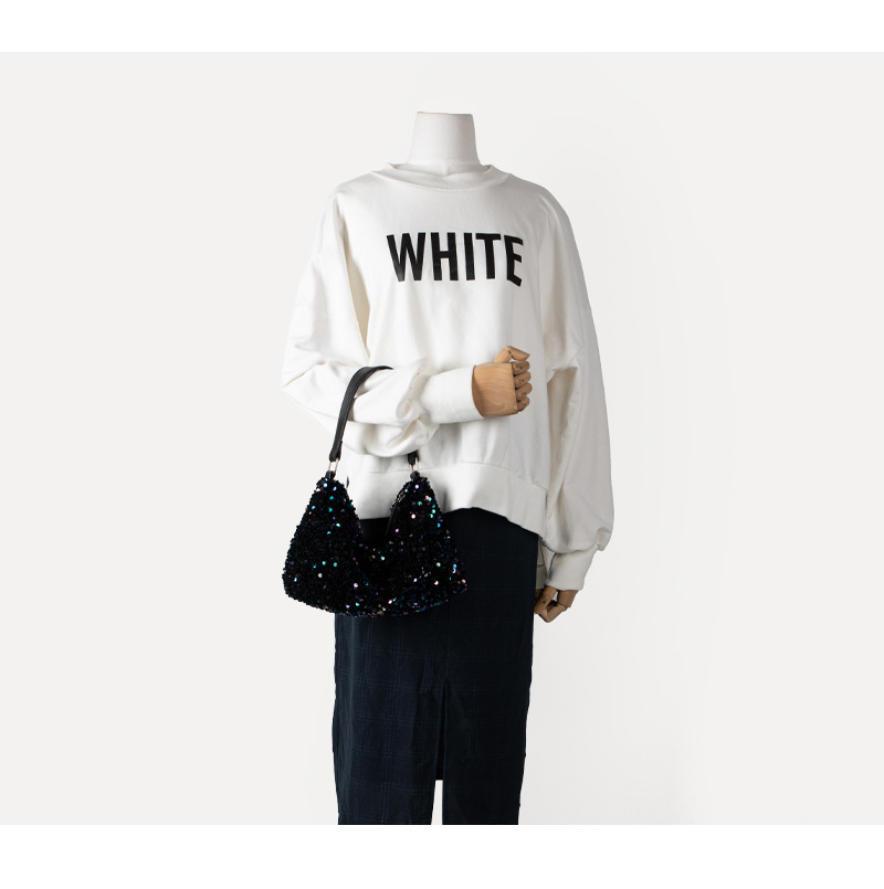 Naiste litritega õlakott, sädelev käekott kaenlaalune kott_voghion.com