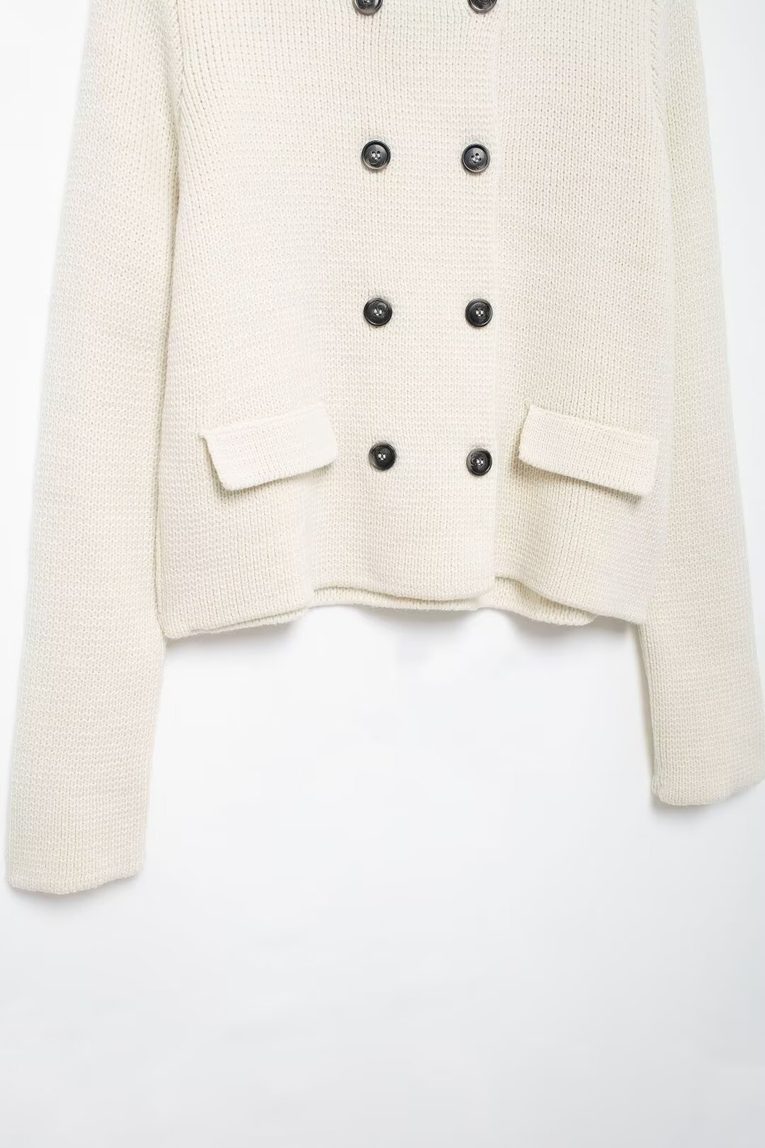 Dameskleding 2024 herfst en winter nieuwe straatmode revers gesp decoratie platte naald jas_voghion.com