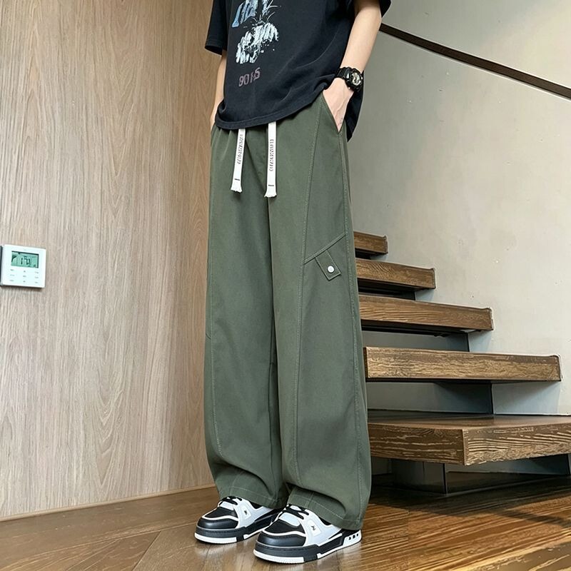 2026 Summer Men's Cargo Pants Trendy Casual Straight-Leg Pants Sporty Loose-Fit Long Pants Men's Workwear Pants 2026 Summer Men's Cargo Pants Trendy Casual Straight-Leg Pants Sporty Loose-Fit Long Pants Men's Workwear Pants