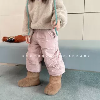 湖州织里童装儿童冬装女童韩版国标90绒羽绒裤男童保暖裤子7605