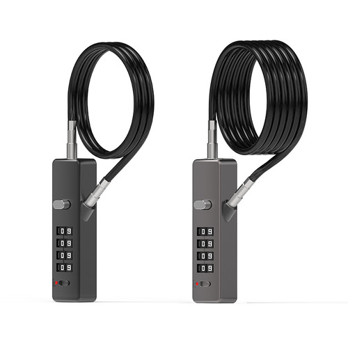 Practical Replaceable Accessory Push Rod, White Steel Lock Head Bicycle Helmet Door Lock, Password Hang Lock