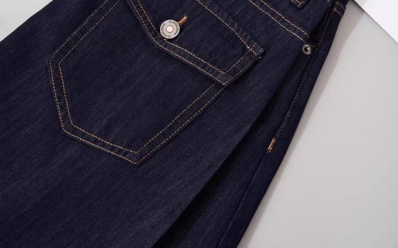 Chân váy denim chữ A Lycell mỏng mùa hè, dáng dài vừa, xẻ tà, rộng rãi tôn dáng — Xanh denim chi tiết 10
