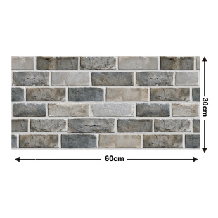 Wb Tv Wall Background Wall Stickers Bathroom Waterproof Wall Stickers Wood Grain Wall Stickers Self-Adhesive Wall Stickers 3D Stereo Waterproof