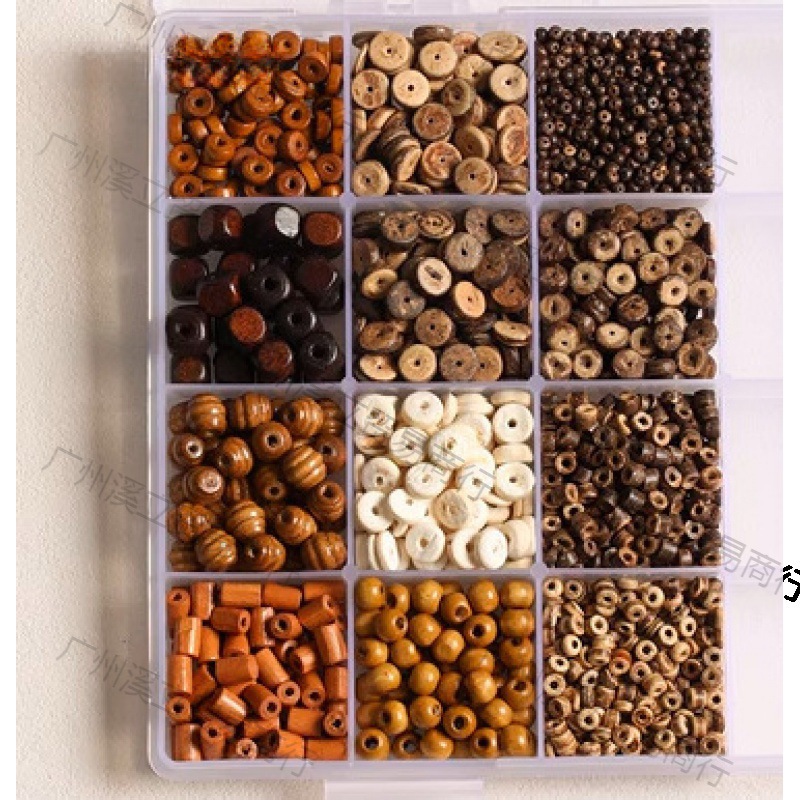 复古百搭新中式木珠椰子壳手链项链diy配件材料包串珠散珠垒德株