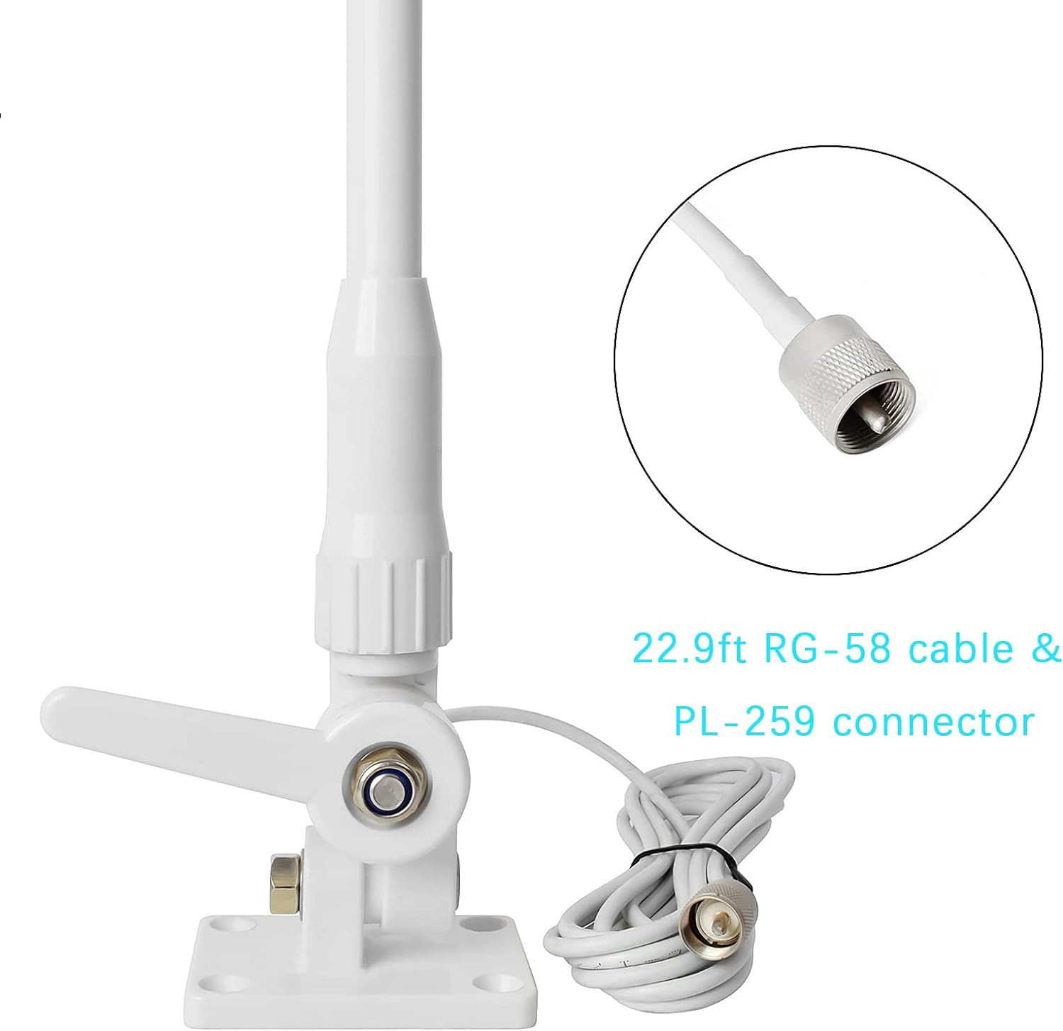 Marine Ais Antenna Ha-021 Vhf Antenna Ais Antenna with 7m Cables and Mounting Bracket for Yacht
