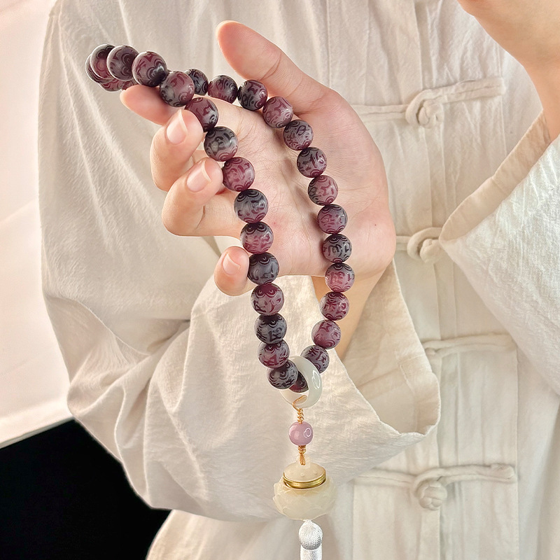 보라색 포도 [청연] 6자 만트라 휴대용 술 스타일