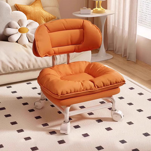 Swivel Small Stool with Wheels, Low Stool for Home Use, Shoe-Changing Stool, Baby-Carrying Tool, Children's Walking Stool, Pedicure Chair with Backrest