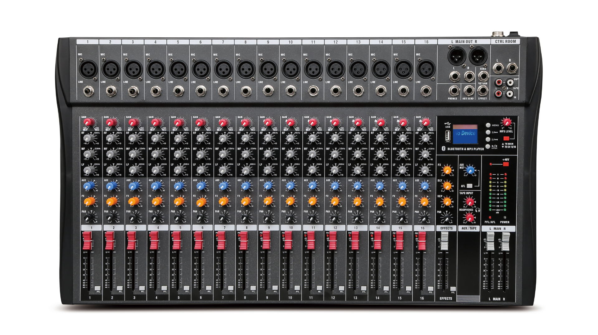 Mezclador profesional 6/8/12/16 etapa carretera banda de conferencia rendimiento pequeño portátil USB con Bluetooth Monitor DJ