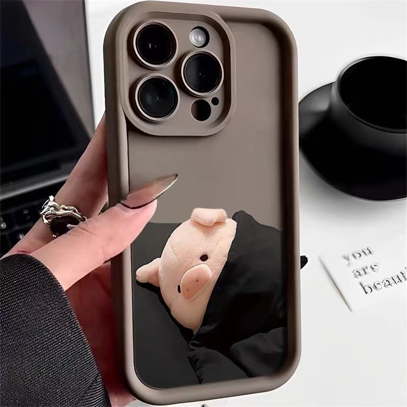 Pareja linda aplicable iphone16pro funda para teléfono móvil Apple 15 anti-caída 14 dibujos animados 13promax nuevo 12x