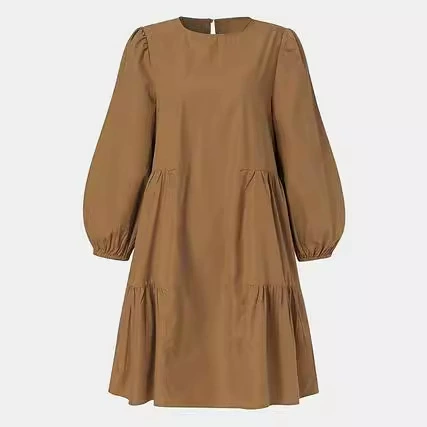 2023 сплошное платье рубашка с длинными рукавами повседневное платье плюс размер