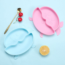 跨境新款卡通小螃蟹硅胶饭碗儿童硅胶餐盘吸盘碗宝宝学吃饭辅食碗