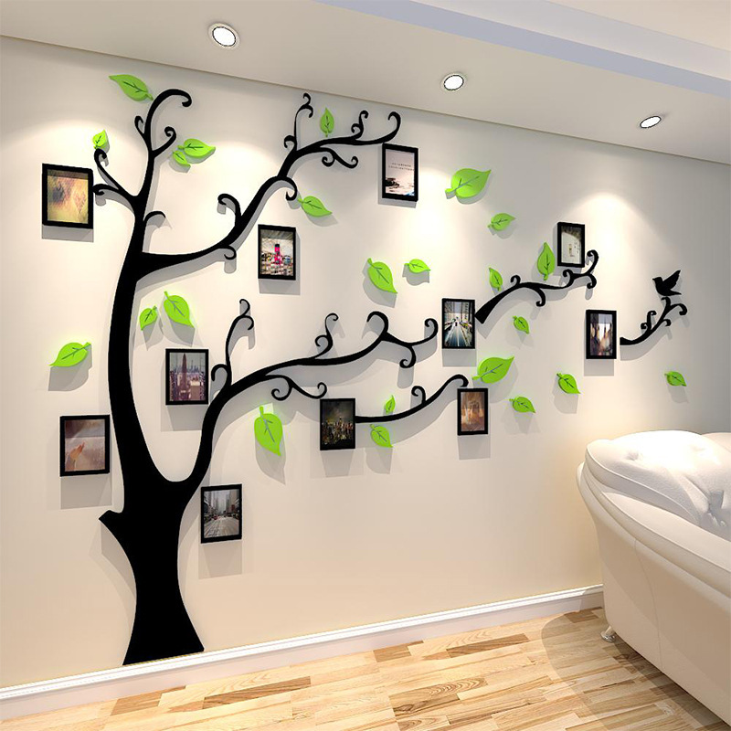 Photo Tree 3d Acrylic Stereo Wall Stickers Living Room Sofa TV Background Wall Restaurant Entrance Bedroom Decoration Stickers