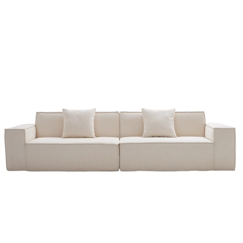 Sofá de tela transfronterizo, sala de estar, sofá de apartamento pequeño simple y moderno, combinación de sofá de compresión de tela de tecnología desechable de algodón y lino